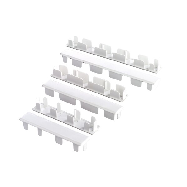 Hohlkammerbrett Abdeckkappe, 200 x 20 mm, weiß, PVC witterungsbeständig, formstabil,  Art.-Nr.: T&J-80841