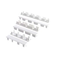 Hohlkammerbrett Abdeckkappe, 200 x 20 mm, weiß, PVC witterungsbeständig, formstabil,  Art.-Nr.: T&J-80841