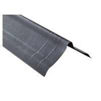 ONDALUX Firsthaube, 1000 x 180 x 180 mm, schwarz sehr gute mechanische Haltbarkeit , UV- und witterungsbeständig,  Art.-Nr.: T&J-90152