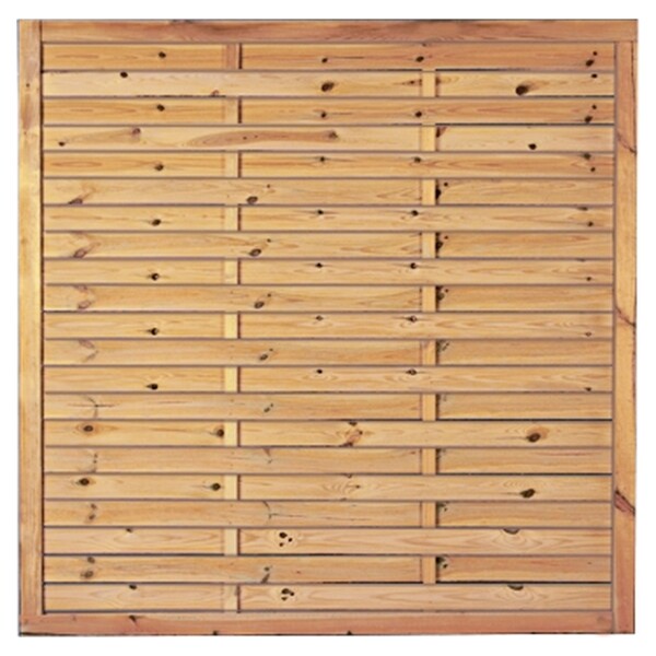 Lamellenzaun 150 x 150 cm, Rahmen 34/54 mm, kdi grün wetterfest imprägniertes Holz, starker Rahmen 34 x 54 mm,  Art.-Nr.: T&J-10008