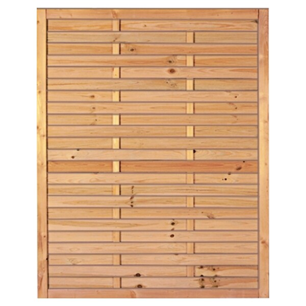 Lamellenzaun 120 x 150 cm, Rahmen 34/54 mm, kdi grün wetterfest imprägniertes Holz, starker Rahmen 34 x 54 mm,  Art.-Nr.: T&J-10012