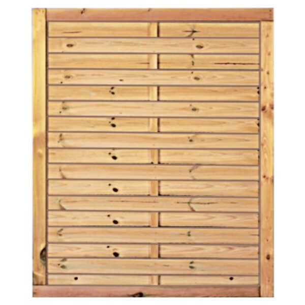 Lamellenzaun 100 x 120 cm, Rahmen 34/54 mm, kdi grün wetterfest imprägniertes Holz, starker Rahmen 34 x 54 mm,  Art.-Nr.: T&J-10018