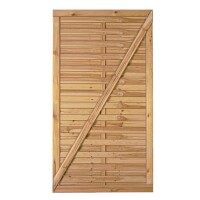 Tor für Lamellenzaun 100 x 180 cm, Rahmen 45/70 mm, ohne Beschlag wetterfest imprägniertes Holz, starker Rahmen 45 x 70 mm,  Art.-Nr.: T&J-10040