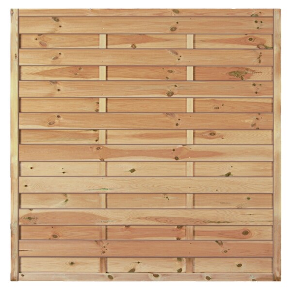 Maxi-Massiv-Zaun 150 x 150 cm, Rahmen 45/45 mm, kdi grün Lamellen geriffelt & geschraubtwetterfest imprägniertes Holz, starker Rahmen 45 x 45 mm,  Art.-Nr.: T&J-11008