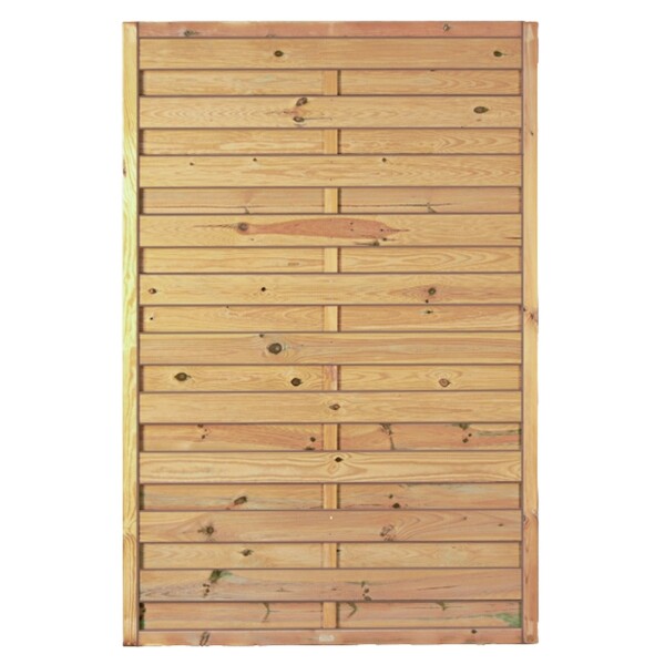 Maxi-Massiv-Zaun 120 x 180 cm, Rahmen 45/45 mm, kdi grün Lamellen geriffelt & geschraubtwetterfest imprägniertes Holz, starker Rahmen 45 x 45 mm,  Art.-Nr.: T&J-11011