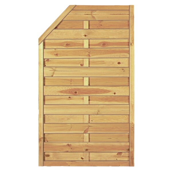 Maxi-Massiv-Stufe 90 x 150/120 cm, Rahmen 45/45 mm, kdi grün Lamellen geriffelt & geschraubtwetterfest imprägniertes Holz, starker Rahmen 45 x 45 mm,  Art.-Nr.: T&J-11056