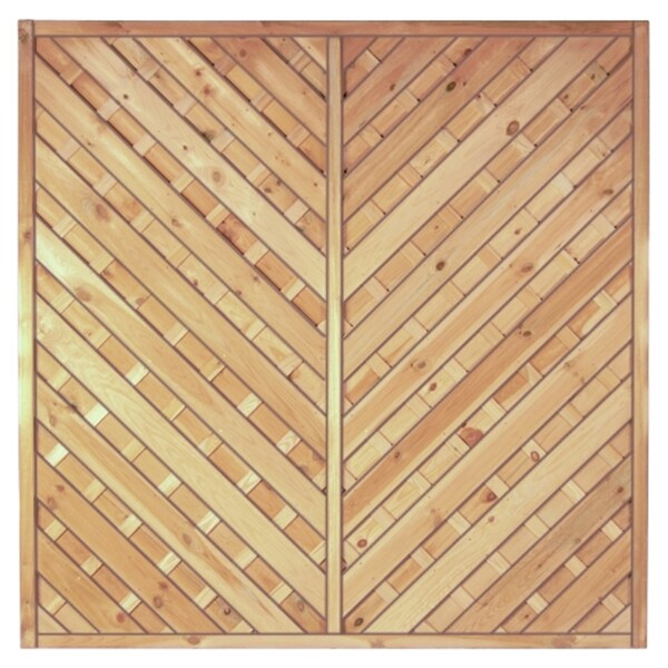 Maxi-Diagonal 1  180 x 180 cm, Rahmen 45/45 mm, kdi grün Lamellen geriffelt & geschraubtwetterfest imprägniertes Holz, starker Rahmen 45 x 45 mm,  Art.-Nr.: T&J-11401