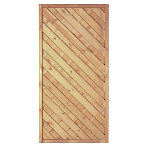 Maxi-Diagonal 1  90 x 180 cm, Rahmen 45/45 mm, kdi grün Lamellen geriffelt & geschraubtwetterfest imprägniertes Holz, starker Rahmen 45 x 45 mm,  Art.-Nr.: T&J-11420