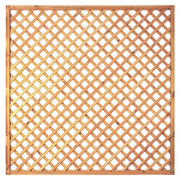 Diagonal-Rankzaun 180 x 180 cm, MW 6 x 6 cm, Rahmen 45/45 mm, kdi grün Leisten 12 x 30 mm, genageltwetterfest imprägniertes Holz, starker Rahmen 45 x 45 mm,  Art.-Nr.: T&J-11611