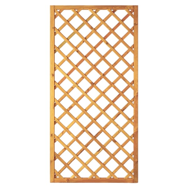 Diagonal-Rankzaun 90 x 180 cm, MW 10 x 10 cm, Rahmen 45/45 mm, kdi grün Leisten 12 x 30 mm, genageltwetterfest imprägniertes Holz, starker Rahmen 45 x 45 mm,  Art.-Nr.: T&J-11620