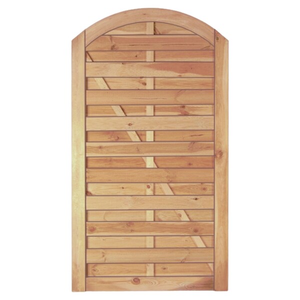 Maxi-Bogen Tor 100 x 180/160 cm, Rahmen 45/90 mm, ohne Beschlag, kdi grün Lamellen geriffelt & geschraubtwetterfest imprägniertes Holz, starker Rahmen 45 x 90 mm,  Art.-Nr.: T&J-11740