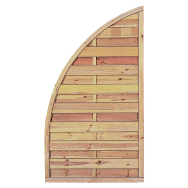 Maxi-Bogen Abschluß 90 x 160 cm, Rahmen 45/45 mm, kdi grün Lamellen geriffelt & geschraubtwetterfest imprägniertes Holz, starker Rahmen 45 x 45 mm,  Art.-Nr.: T&J-11760