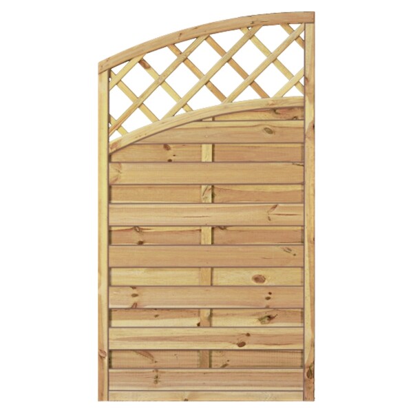 Maxi-Doppelbogen-1 90 x 160/140 cm, Abschluß, Rahmen 45/45 mm, kdi grün Lamellen geriffelt & geschraubtwetterfest imprägniertes Holz, starker Rahmen 45 x 45 mm,  Art.-Nr.: T&J-12060