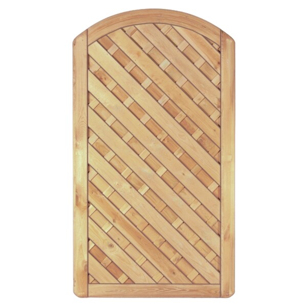 Maxi-Diagonal Bogen Tor 100 x 180/160 cm, Rahmen 45/90 mm, ohne Beschlag, kdi grün Lamellen geriffelt & geschraubtwetterfest imprägniertes Holz, starker Rahmen 45 x 90 mm,  Art.-Nr.: T&J-12340