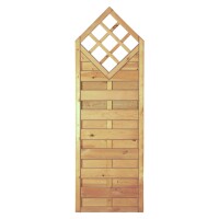 Gotik-Massiv-Karo 60 x 180/150 cm, Rahmen 45/45 mm, kdi grün Lamellen geriffelt & geschraubtwetterfest imprägniertes Holz, starker Rahmen 45 x 45 mm,  Art.-Nr.: T&J-14132