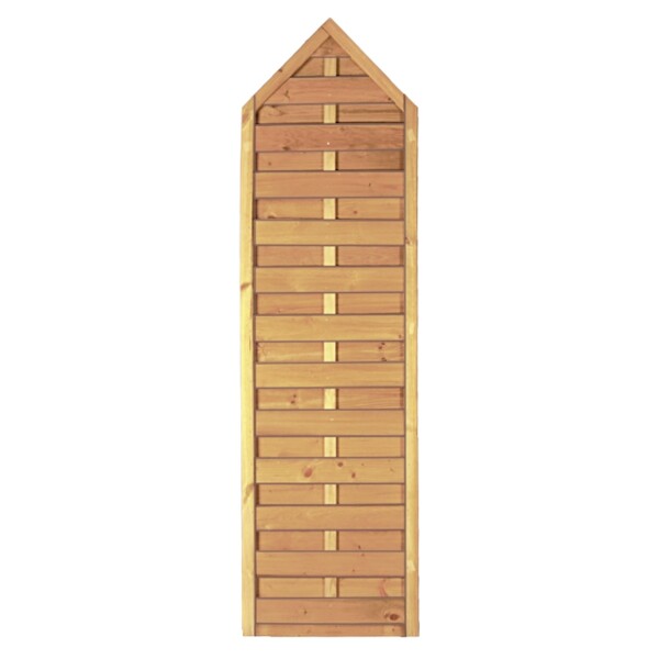 Gotik-Massiv spitz 60 x 210/ 180 cm, Rahmen 45/45 mm, kdi grün Lamellen geriffelt & geschraubtwetterfest imprägniertes Holz, starker Rahmen 45 x 45 mm,  Art.-Nr.: T&J-14531