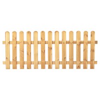 HEIKO-Gartenzaun gerade 200 x 80 cm, Latten 20/90 mm, glatt, kdi grün Riegel 25/70 mmwetterfest imprägniertes Holz, Zaunlatten 20 x 90 mm, gehobelt, Kopf gerundet,  Art.-Nr.: T&J-16003