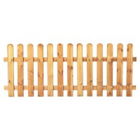 HEIKO-Gartenzaun gerade 200 x 100 cm, Latten 20/90 mm, glatt, kdi grün Riegel 25/70 mmwetterfest imprägniertes Holz, Zaunlatten 20 x 90 mm, gehobelt, Kopf gerundet,  Art.-Nr.: T&J-16004