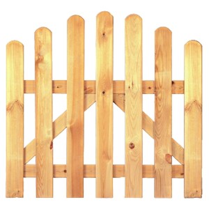 HEIKO-Gartentor Bogen 100 x 80/95 cm, Latten 20/90 mm,...