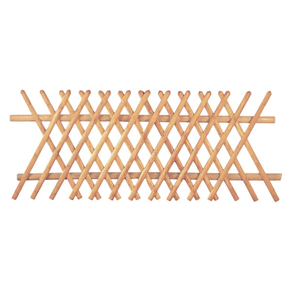 Jägerzaun 250 x 80 cm, Latten 55 mm, kdi braun ohne Querriegelwetterfest imprägniertes Holz, die Zaunlatten sind miteinander vernagelt,  Art.-Nr.: T&J-16909