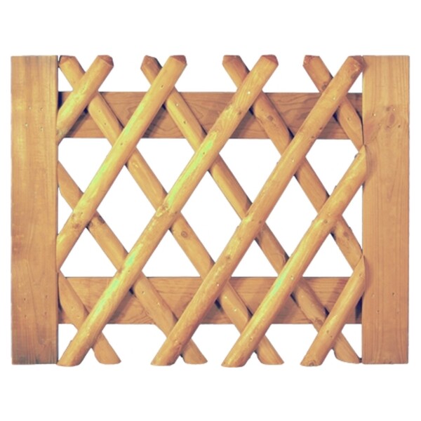 Jägerzaun Tor 100 x 80 cm, Latten 55 mm, kdi braun ohne Beschlag, ohne Pfostenwetterfest imprägniertes Holz, die Zaunlatten sind miteinander vernagelt,  Art.-Nr.: T&J-16921