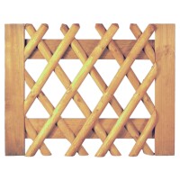 Jägerzaun Tor 100 x 80 cm, Latten 55 mm, kdi braun ohne Beschlag, ohne Pfostenwetterfest imprägniertes Holz, die Zaunlatten sind miteinander vernagelt,  Art.-Nr.: T&J-16921