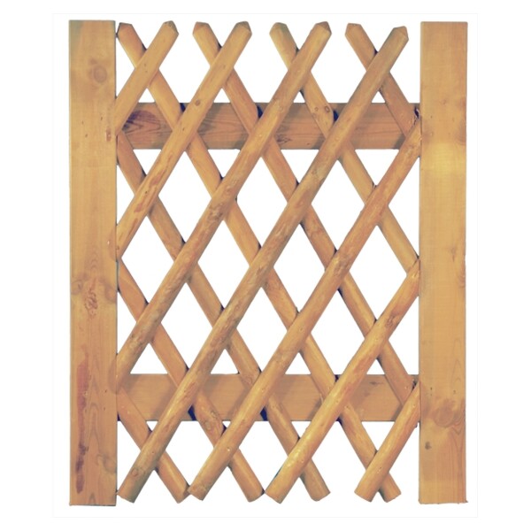 Jägerzaun Tor 100 x 120 cm, Latten 55 mm, kdi braun ohne Beschlag, ohne Pfostenwetterfest imprägniertes Holz, die Zaunlatten sind miteinander vernagelt,  Art.-Nr.: T&J-16923