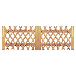 Jägerzaun Doppeltor 300 x 100 cm, Latten 55 mm, kdi...