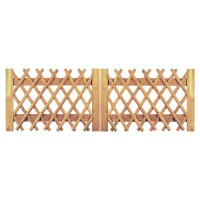 Jägerzaun Doppeltor 300 x 100 cm, Latten 55 mm, kdi braun ohne Beschlag, ohne Pfostenwetterfest imprägniertes Holz, die Zaunlatten sind miteinander vernagelt,  Art.-Nr.: T&J-16928