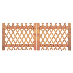 Jägerzaun Doppeltor 300 x 120 cm, Latten 55 mm, kdi...