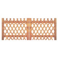 Jägerzaun Doppeltor 300 x 120 cm, Latten 55 mm, kdi braun ohne Beschlag, ohne Pfostenwetterfest imprägniertes Holz, die Zaunlatten sind miteinander vernagelt,  Art.-Nr.: T&J-16929