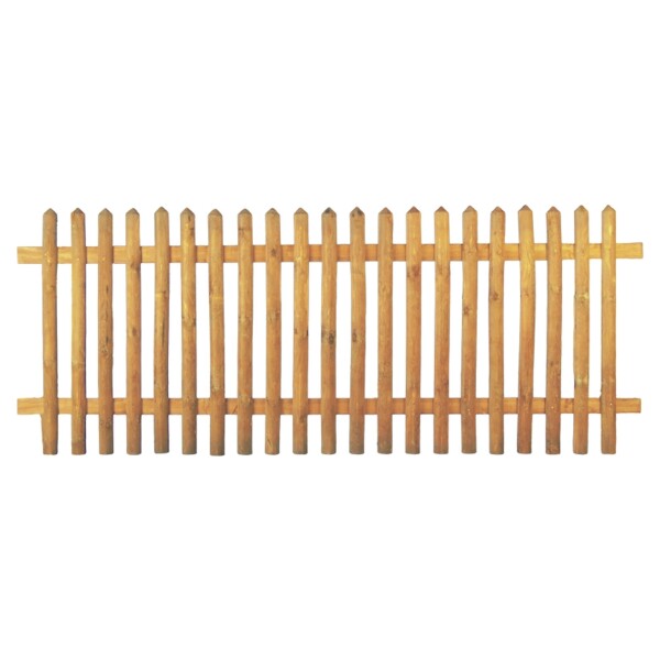 Senkrechtzaun 250 x 100 cm, Latten 55 mm, kdi braun wetterfest imprägniertes Holz, der Abstand zwischen den Zaunlatten beträgt ca. 6 cm,  Art.-Nr.: T&J-17010