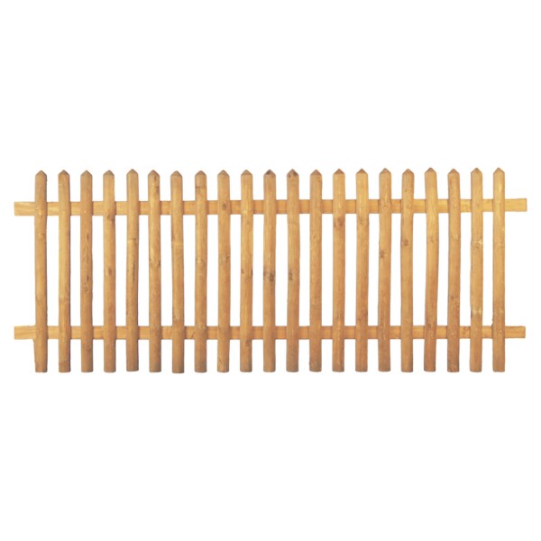 Senkrechtzaun 250 x 150 cm, Latten 55 mm, kdi braun wetterfest imprägniertes Holz, der Abstand zwischen den Zaunlatten beträgt ca. 6 cm,  Art.-Nr.: T&J-17011