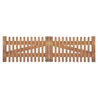 Senkrechtzaun Doppeltor 300 x 80 cm, Latten 55 mm, kdi braun ohne Beschlag, ohne Pfostenwetterfest imprägniertes Holz, der Abstand zwischen den Zaunlatten beträgt ca. 6 cm,  Art.-Nr.: T&J-17027