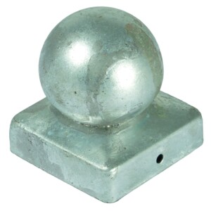 Pfostenabdeckung aus Metall 7 x 7 cm , Kugel...