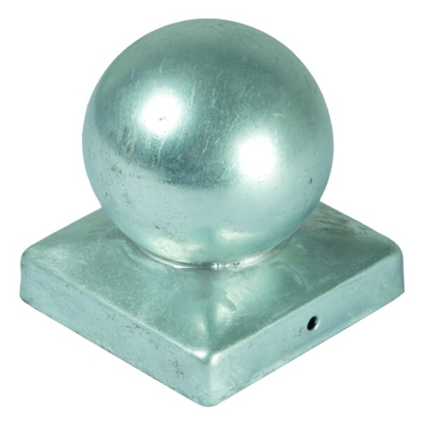 Pfostenabdeckung aus Metall 9 x 9 cm, Kugel Feuerverzinkt schützt die Stirnseiten von Holzpfosten, verlängert die Lebensdauer von Holzpfosten,  Art.-Nr.: T&J-17515