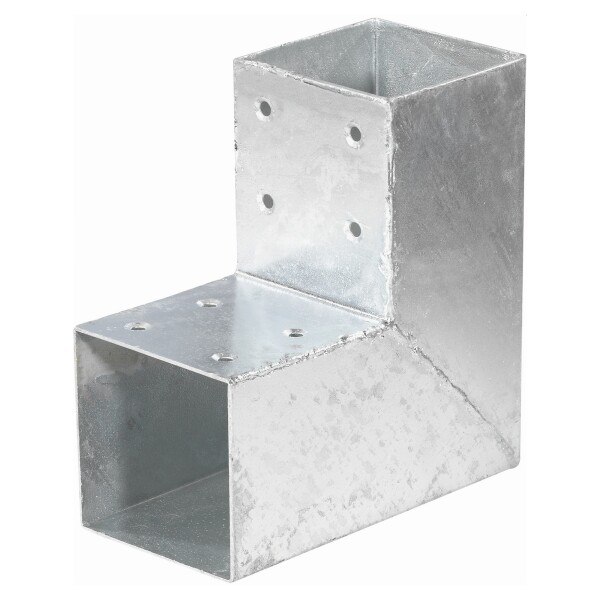QUATRO-Steckverbinder, Ecke einfach, für 9 x 9 cm 20 x 20 x 9 cmaus verzinktem Metall, individuelle Gestaltungsmöglichkeiten,  Art.-Nr.: T&J-17540