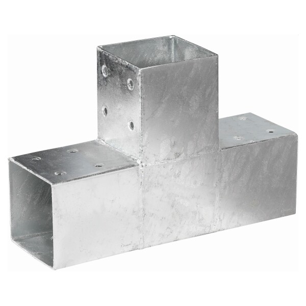 QUATRO-Steckverbinder, Mitte einfach, für 9 x 9 cm 30,5 x 20 x 9 cmaus verzinktem Metall, individuelle Gestaltungsmöglichkeiten,  Art.-Nr.: T&J-17542