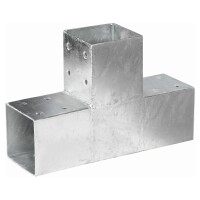QUATRO-Steckverbinder, Mitte einfach, für 9 x 9 cm 30,5 x 20 x 9 cmaus verzinktem Metall, individuelle Gestaltungsmöglichkeiten,  Art.-Nr.: T&J-17542
