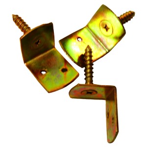 Winkelbeschlag gelb verzinkt, ohne Schrauben stabiles...