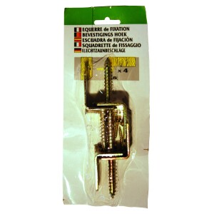 Winkelbeschlag 4er-Karte, gelb verzinkt, geblistert, mit...