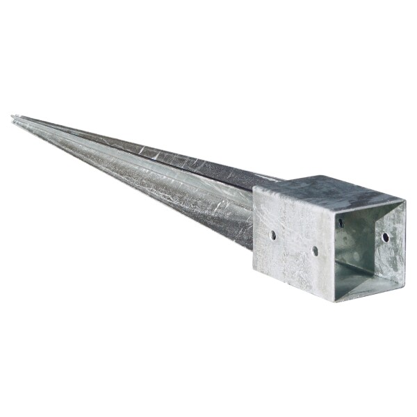 Einschlagbodenhülse 71 x 71 x 750 mm, feuerverzinkt, für Pfosten 7 x 7 cm stabiler Stahl, verzinkt, ideal für die Montage von Vorgartenzäunen,  Art.-Nr.: T&J-17625