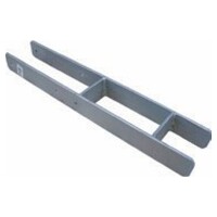 H-Pfostenträger, schwer - 91 mm, EDELSTAHL, für Pfosten 9 x 9 cm ideal für Holzpfosten aus Lärche, Douglasie, ideal für die Befestigung von Pfosten von hohen Sichtschutzzäunen,  Art.-Nr.: T&J-17626
