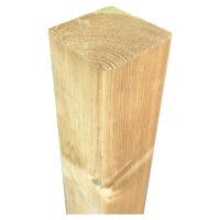 Kantholzpfosten, 7 x 7 x 240 cm, kdi grün allseitig glattwetterfest imprägniertes Holz, ideal zur Befestigung von Sichtschutz- und Vorgartenzäunen,  Art.-Nr.: T&J-18706