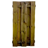 SEELAND-Serie kdi-braun, 90 x 180 cm, Bretter sägerau, ca. 16mm Riegel 30/80 mm, mit Baumkantewetterfest imprägniertes Holz, die Zaunbretter sind sägerau und können mit Rindenresten sein,  Art.-Nr.: T&J-19302