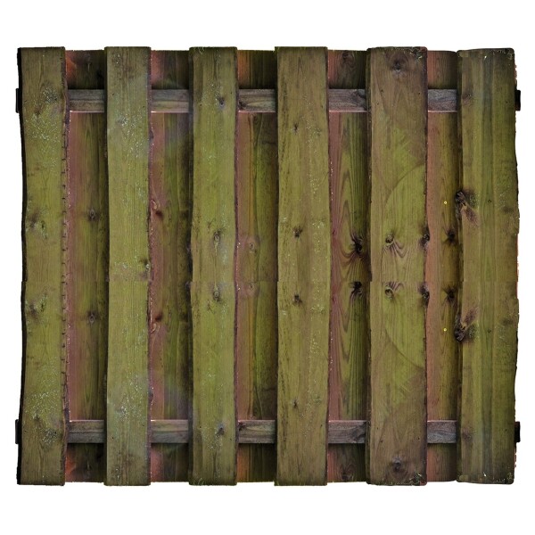 SEELAND-Serie kdi-braun, 180 x 150 cm, Bretter sägerau, ca. 16mm Riegel 30/80 mm, mit Baumkantewetterfest imprägniertes Holz, die Zaunbretter sind sägerau und können mit Rindenresten sein,  Art.-Nr.: T&J-19303