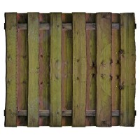 SEELAND-Serie kdi-braun, 180 x 150 cm, Bretter sägerau, ca. 16mm Riegel 30/80 mm, mit Baumkantewetterfest imprägniertes Holz, die Zaunbretter sind sägerau und können mit Rindenresten sein,  Art.-Nr.: T&J-19303