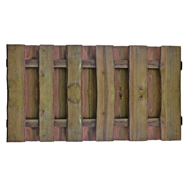 SEELAND-Serie kdi-braun, 180 x 90 cm, Bretter sägerau, ca. 16mm Riegel 30/80 mm, mit Baumkantewetterfest imprägniertes Holz, die Zaunbretter sind sägerau und können mit Rindenresten sein,  Art.-Nr.: T&J-19304