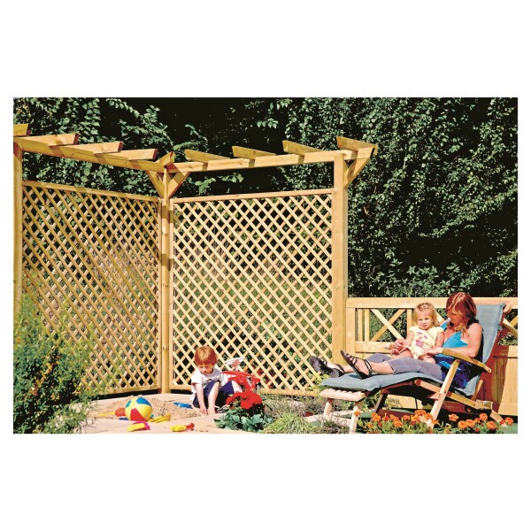Pergola Verlängerung, 9 x 9 x 190 cm, kdi-grün wetterfest imprägniertes Holz, Verlängerungsbausatz für Pergola "Standard",  Art.-Nr.: T&J-19602