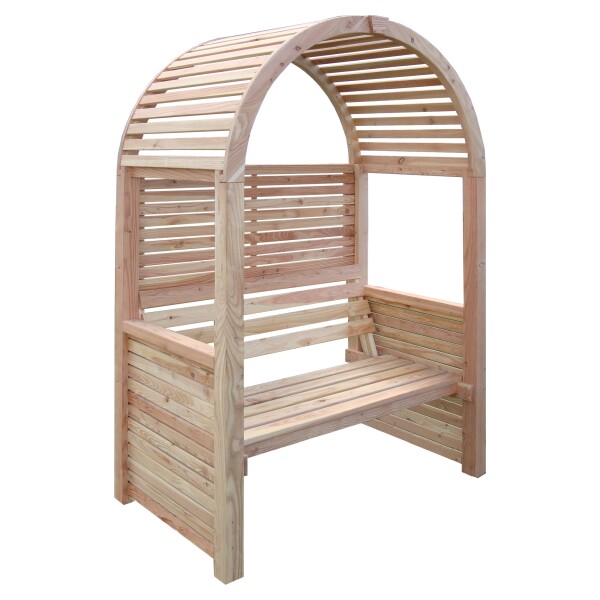 RELAKS Freisitz Lärche, 1286 x 1964 x 736 mm unbehandeltes Lärchenholz, inklusive Montageanleitung,  Art.-Nr.: T&J-19701